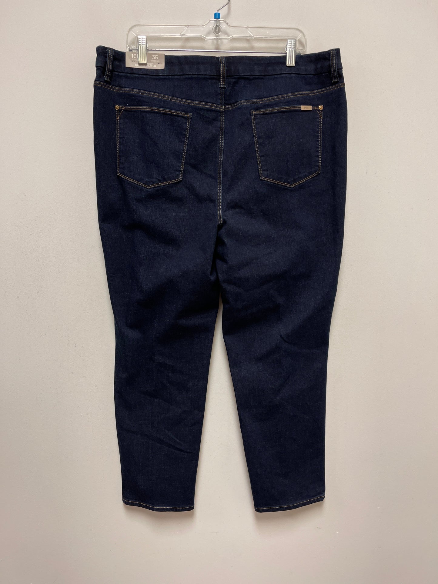 Blue Denim Jeans Skinny Chicos, Size 16