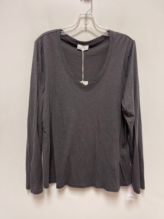 Grey Top Long Sleeve Basic Not Your Daughters Jeans, Size Xl