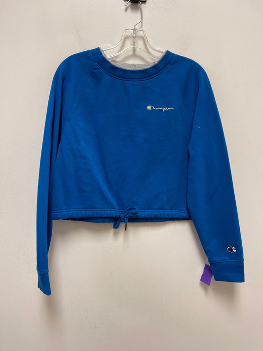 Blue Athletic Sweatshirt Collar Champion, Size S
