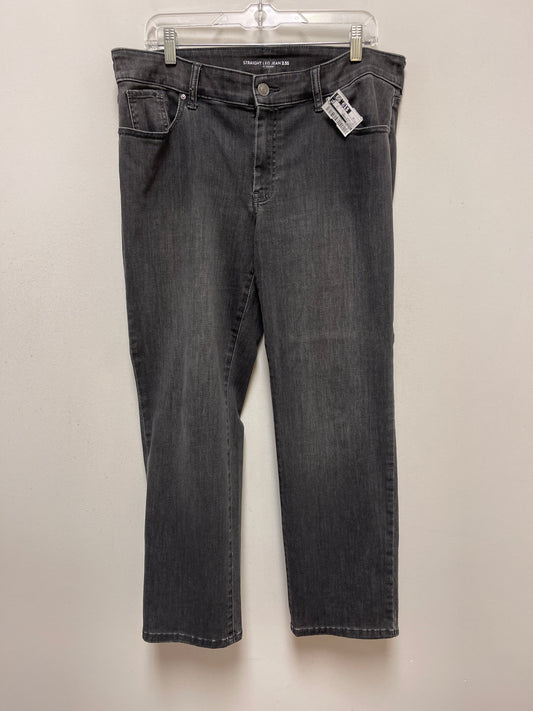 Grey Denim Jeans Straight Chicos, Size 14