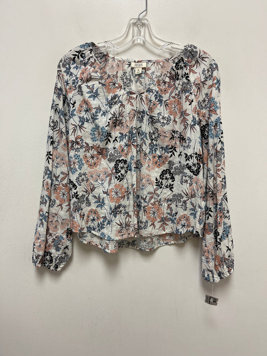 Floral Print Top Long Sleeve Ana, Size Xs