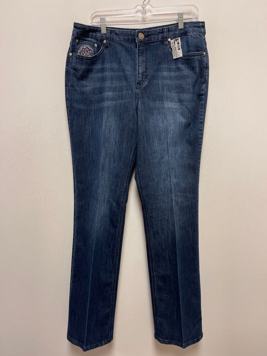 Blue Denim Jeans Boot Cut Christopher And Banks, Size 14