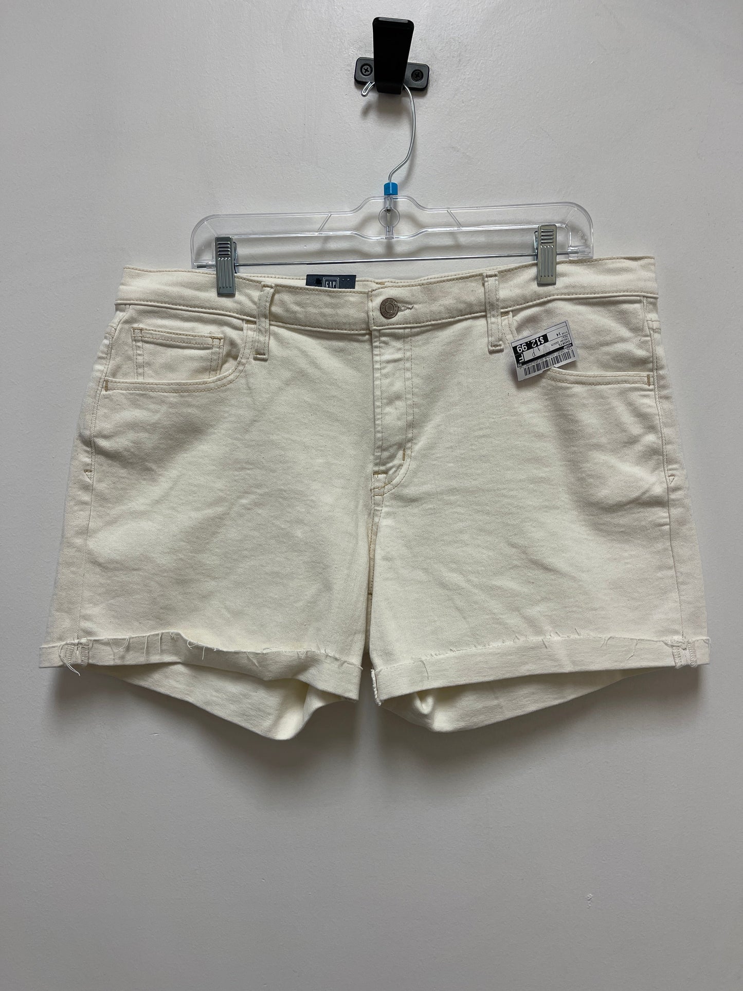 Cream Denim Shorts Gap, Size 14