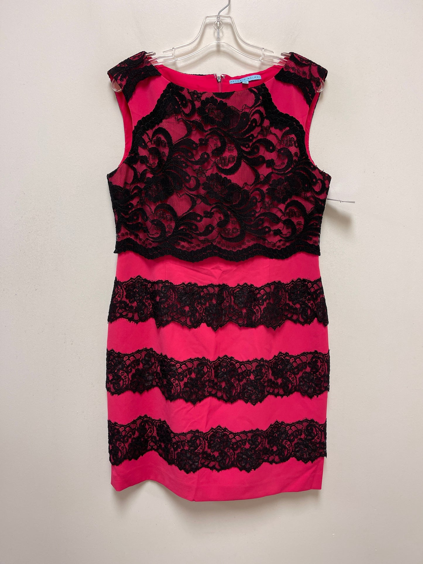 Black & Pink Dress Casual Short Antonio Melani, Size Xl