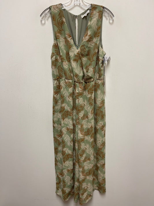 Cream & Green Jumpsuit Clothes Mentor, Size Xl