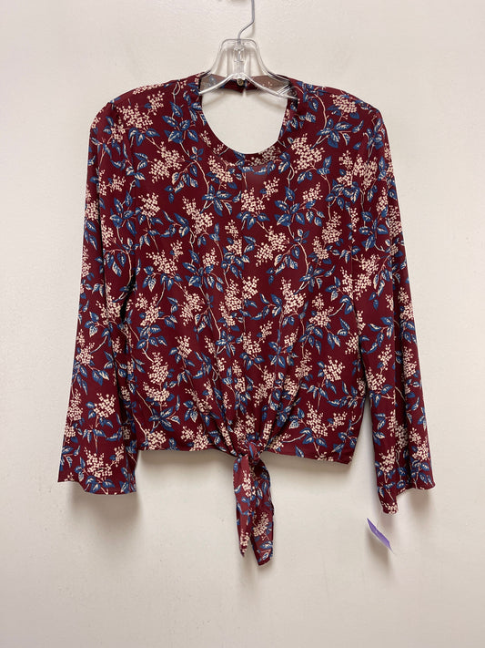Blue & Red Top Long Sleeve Madewell, Size S