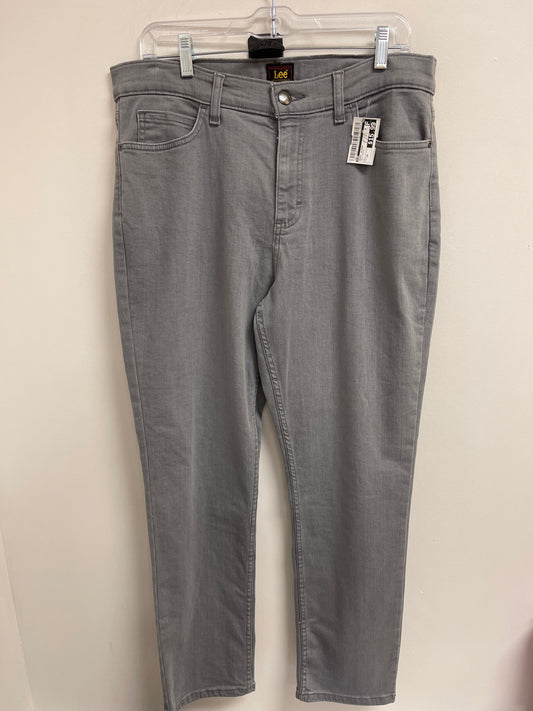 Jeans Skinny By Lee In Grey Denim, Size: 14