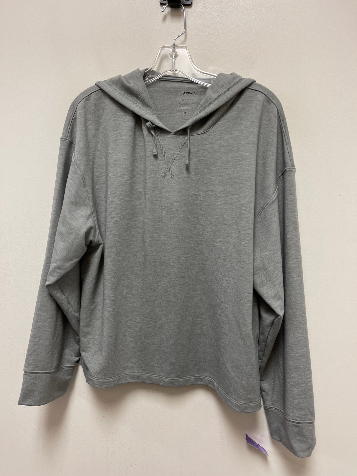 Grey Athletic Sweatshirt Hoodie Nike Apparel, Size S