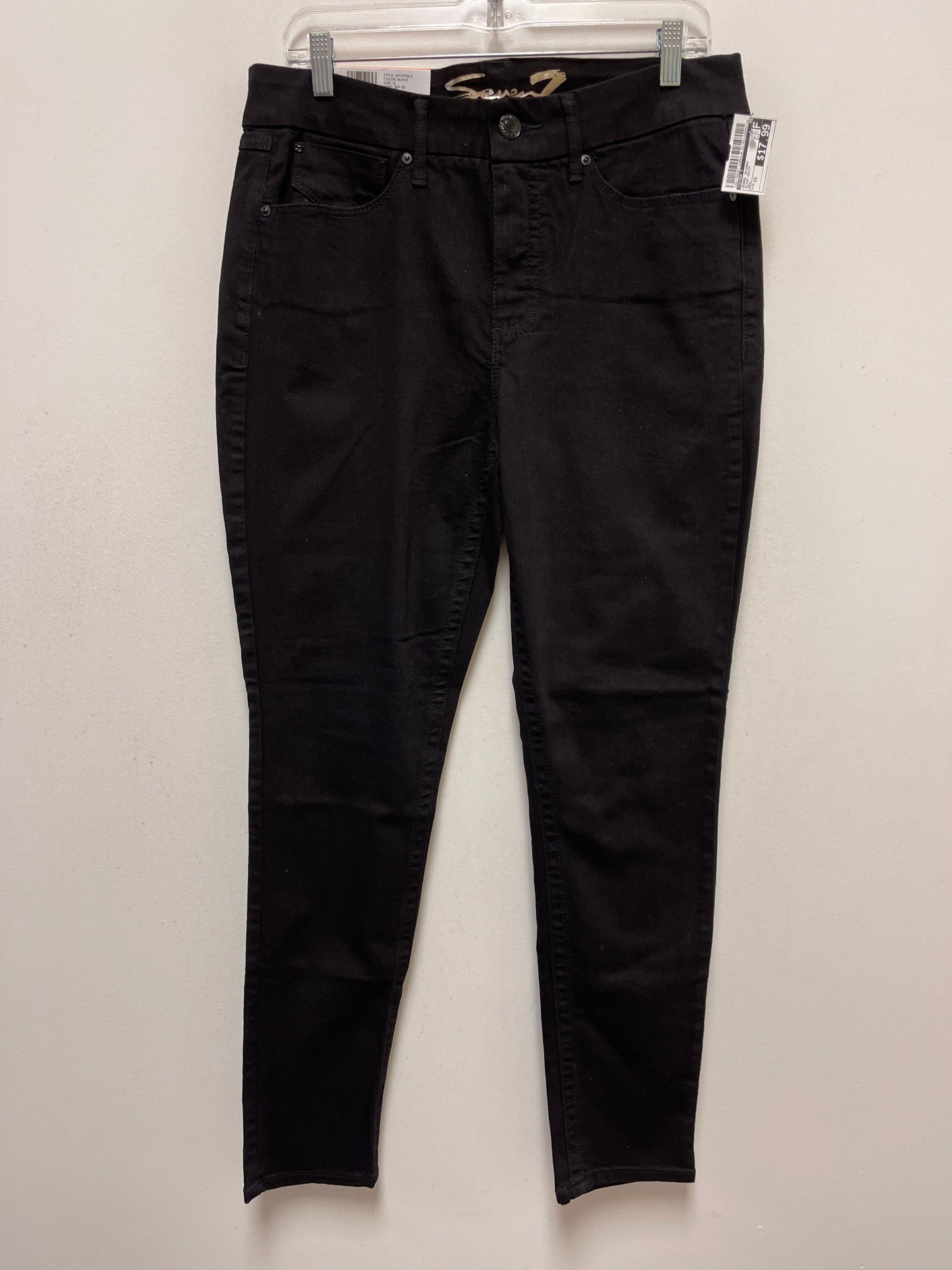 Black Denim Jeans Skinny Seven 7, Size 12
