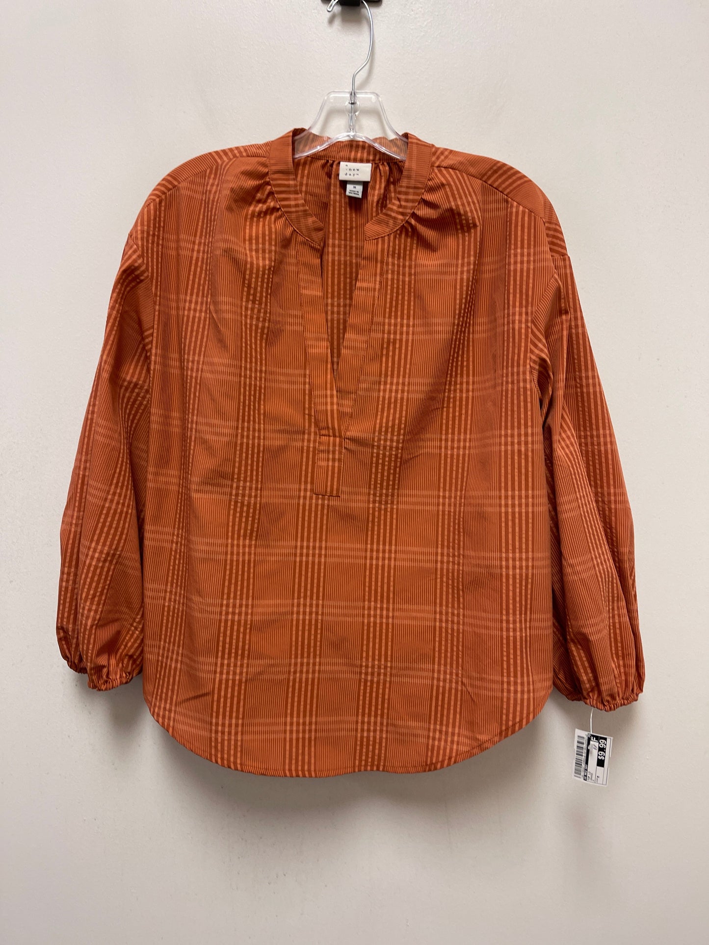 Orange Top Long Sleeve A New Day, Size M