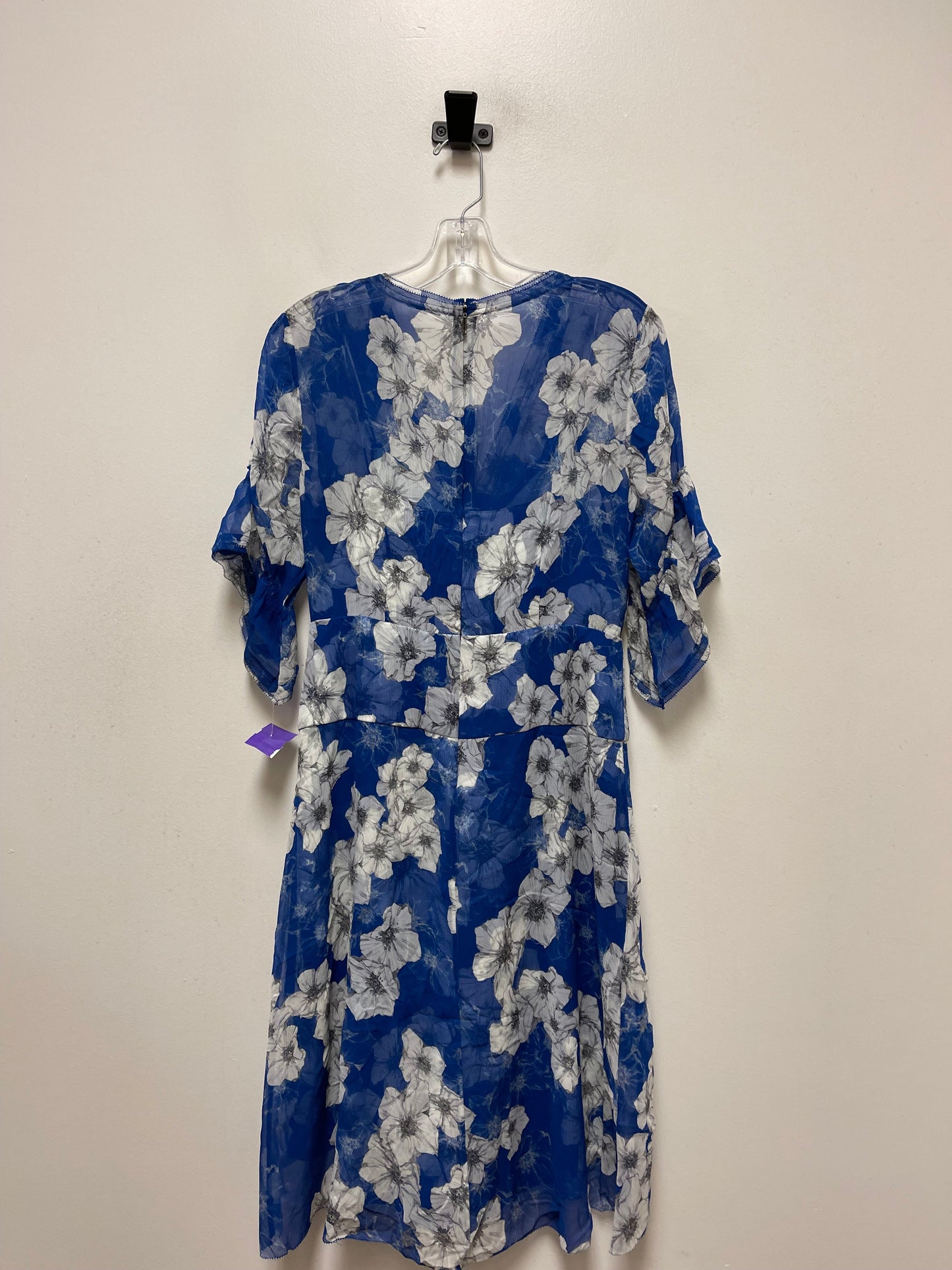 Blue & Grey Dress Casual Short Elie Tahari, Size S