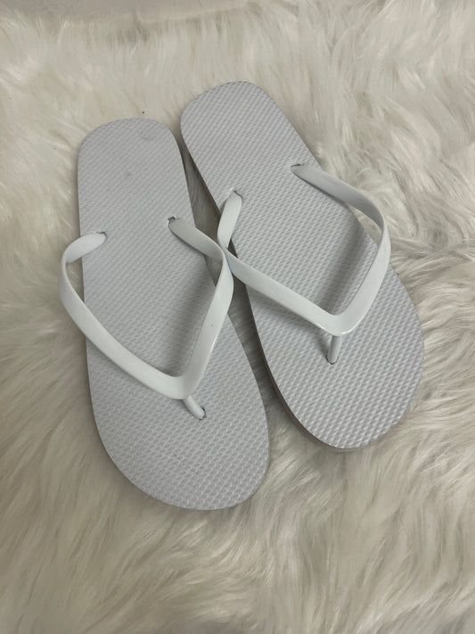 White Sandals Flip Flops Clothes Mentor, Size 8
