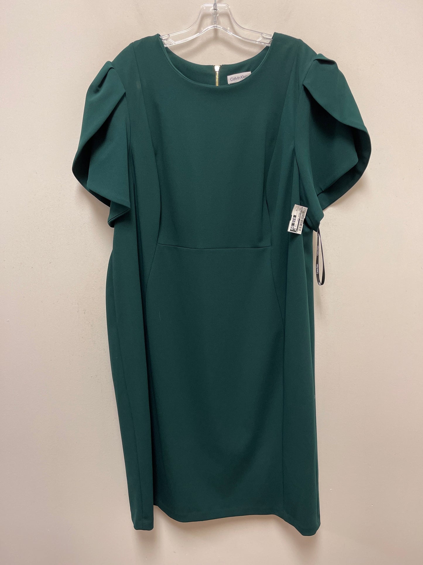 Green Dress Casual Midi Calvin Klein, Size 3x