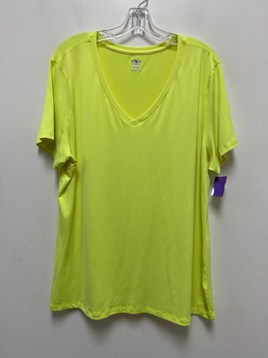 Yellow Athletic Top Short Sleeve Athletic Works, Size 2x