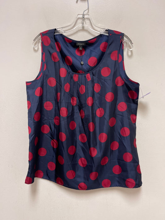 Blue & Red Top Sleeveless Talbots, Size Xl