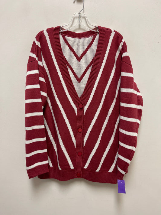 Sweater By Clothes Mentor In Pink & White, Size: 2x