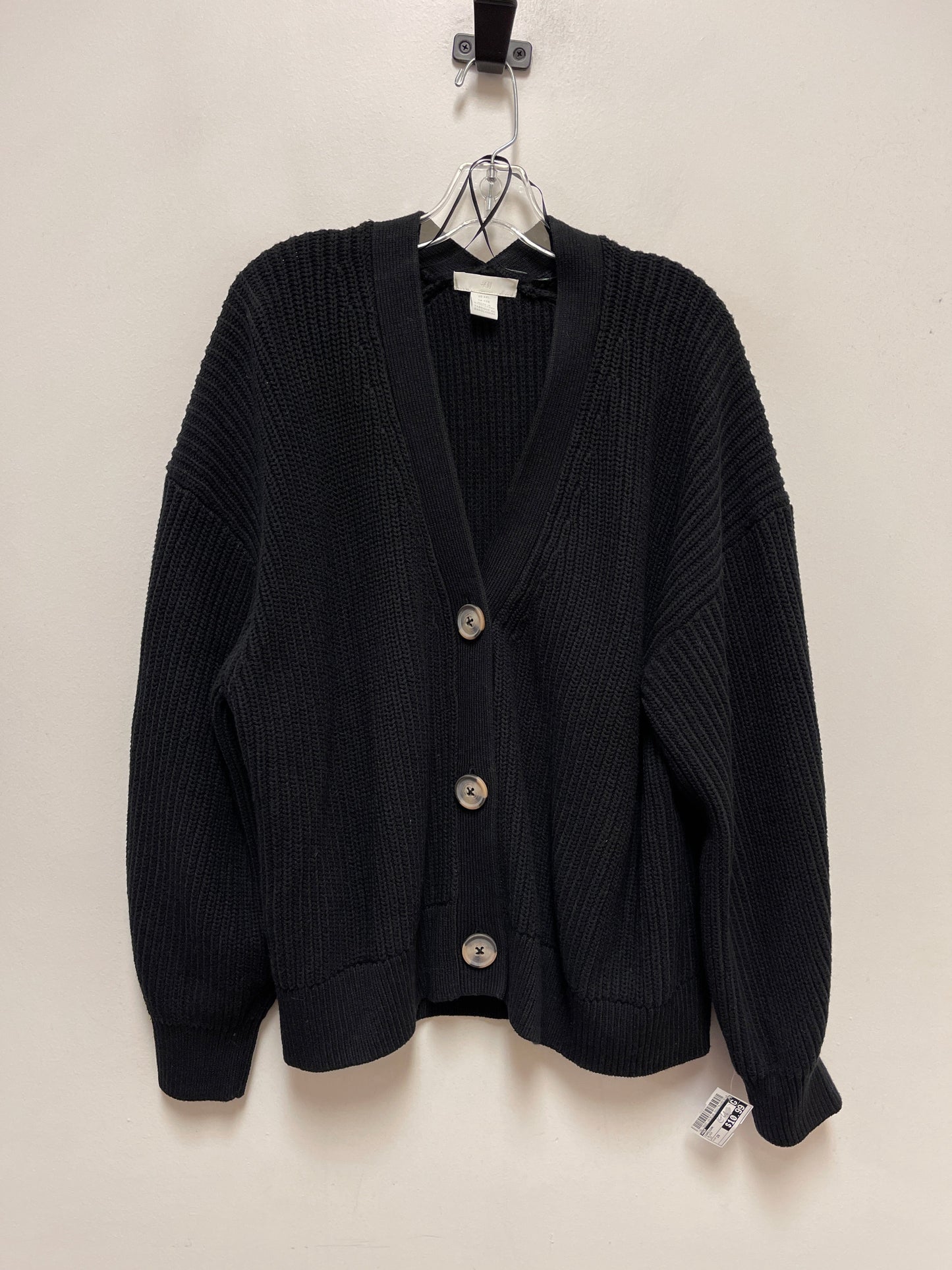 Cardigan By H&m In Black, Size: 2x