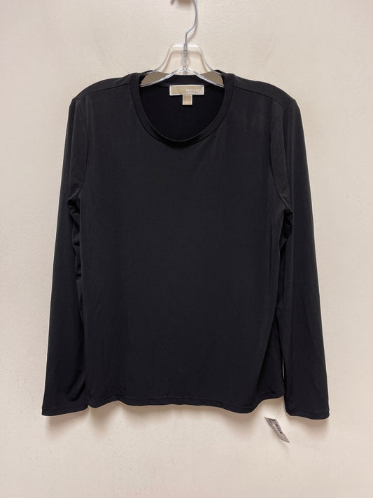 Black Top Long Sleeve Michael By Michael Kors, Size L