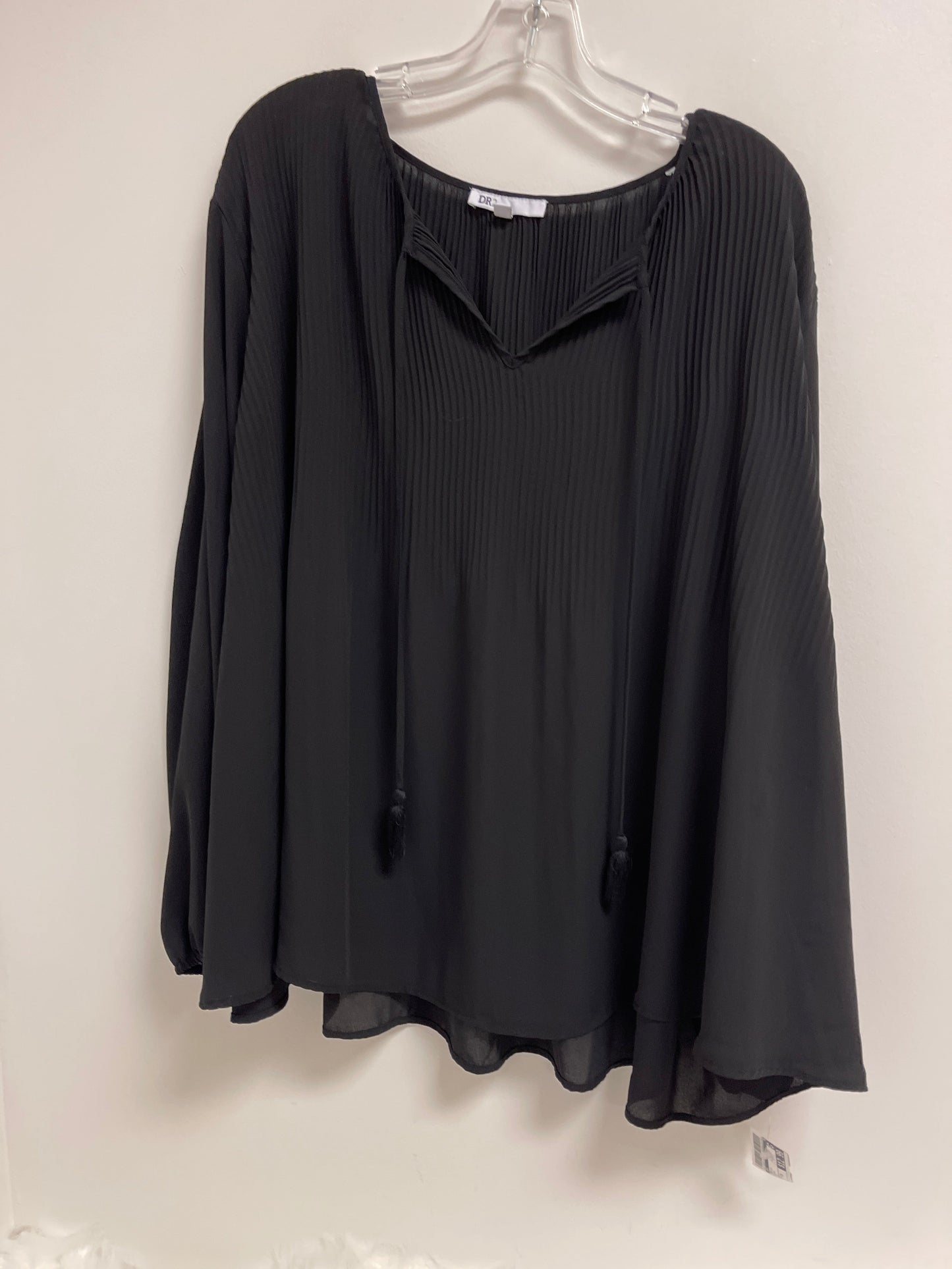 Black Top Long Sleeve Dr2, Size 2x