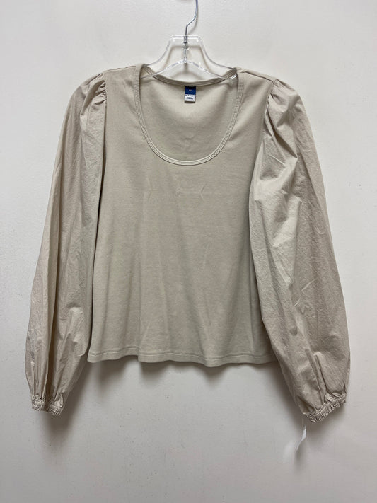 Cream Top Long Sleeve Old Navy, Size Xl