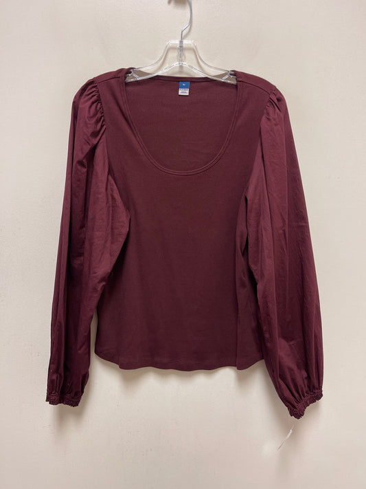 Red Top Long Sleeve Old Navy, Size Xl