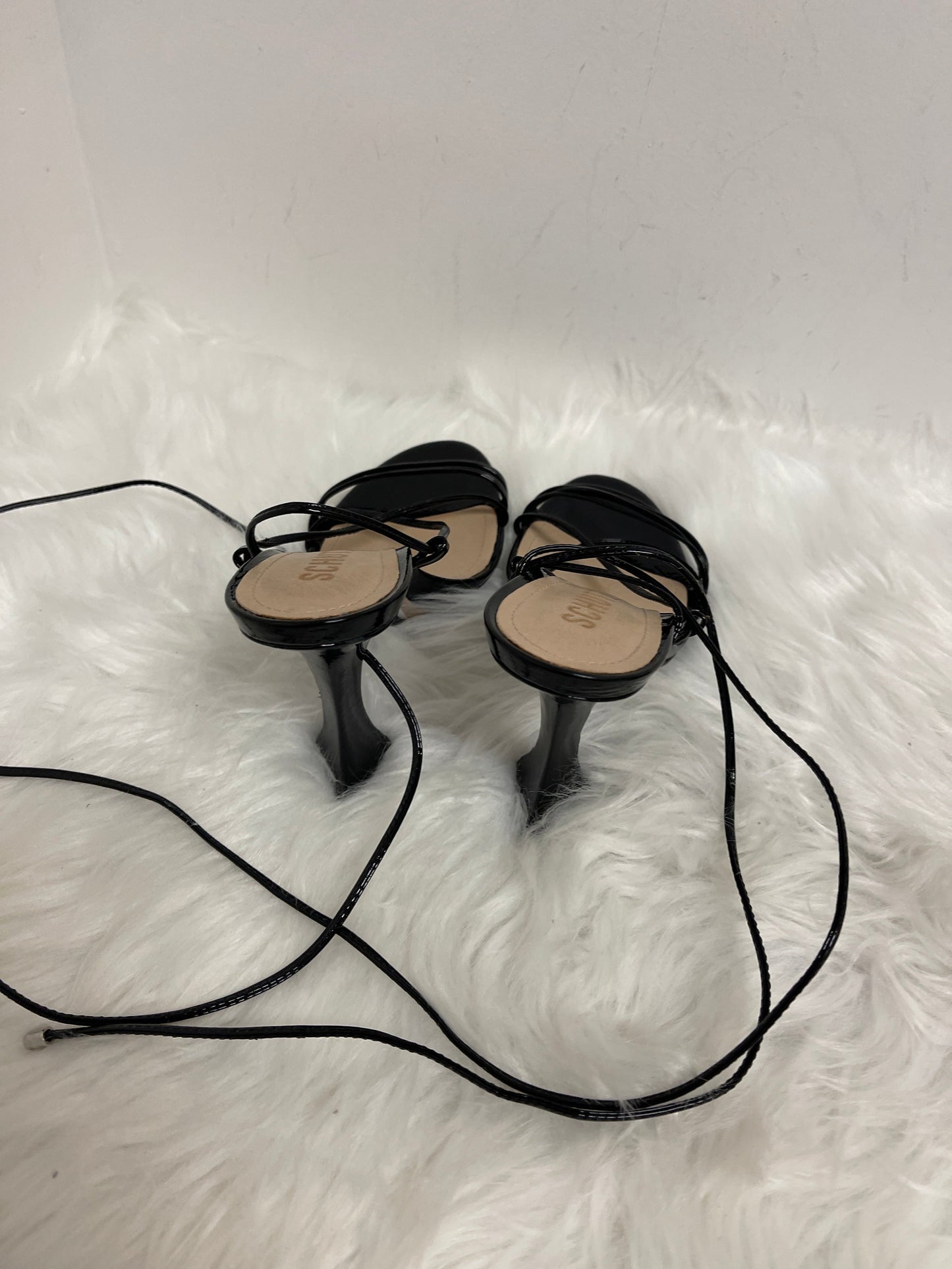 Black Sandals Heels Block Cma, Size 8