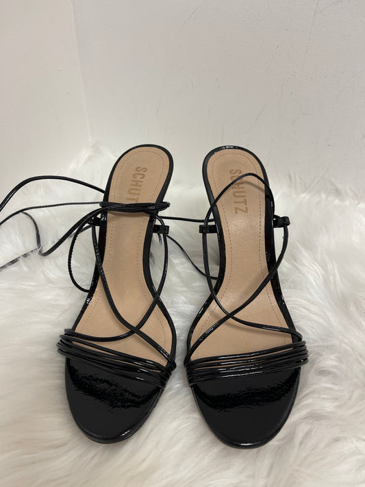 Black Sandals Heels Block Cma, Size 8