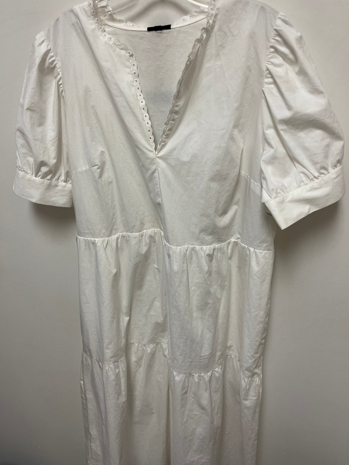 White Dress Casual Maxi Who What Wear, Size 2x