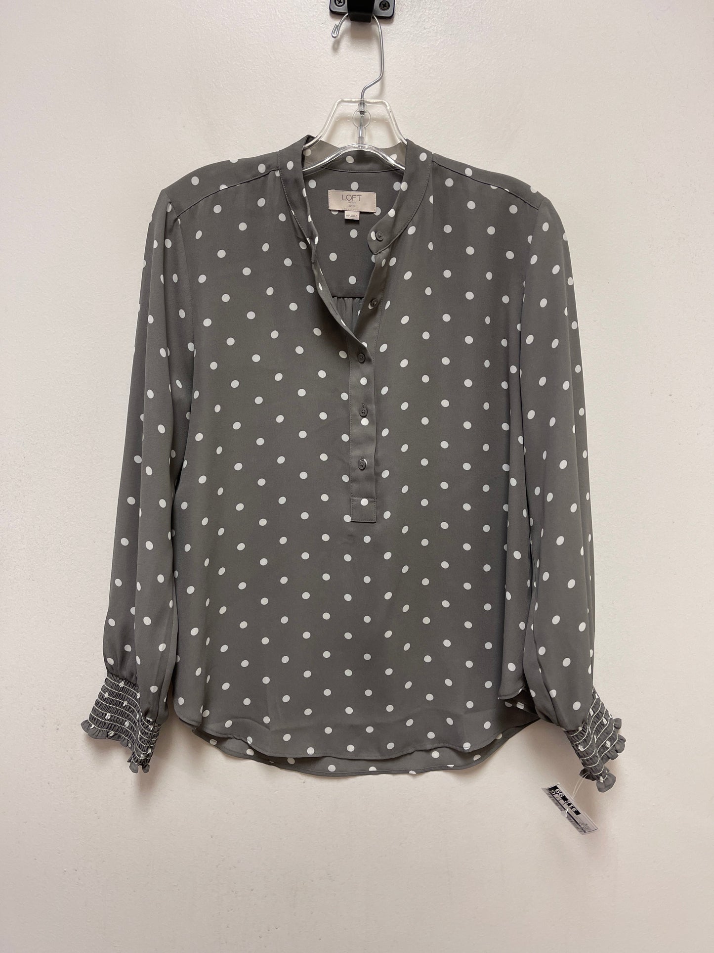 Polkadot Pattern Top Long Sleeve Loft, Size M