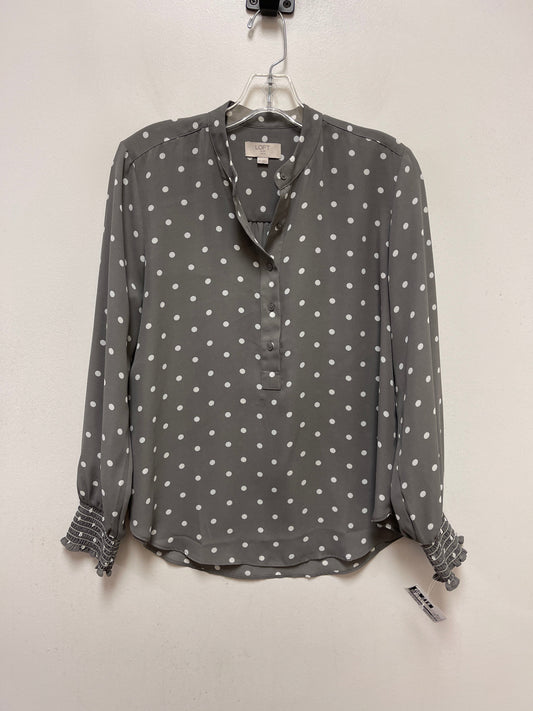 Polkadot Pattern Top Long Sleeve Loft, Size M