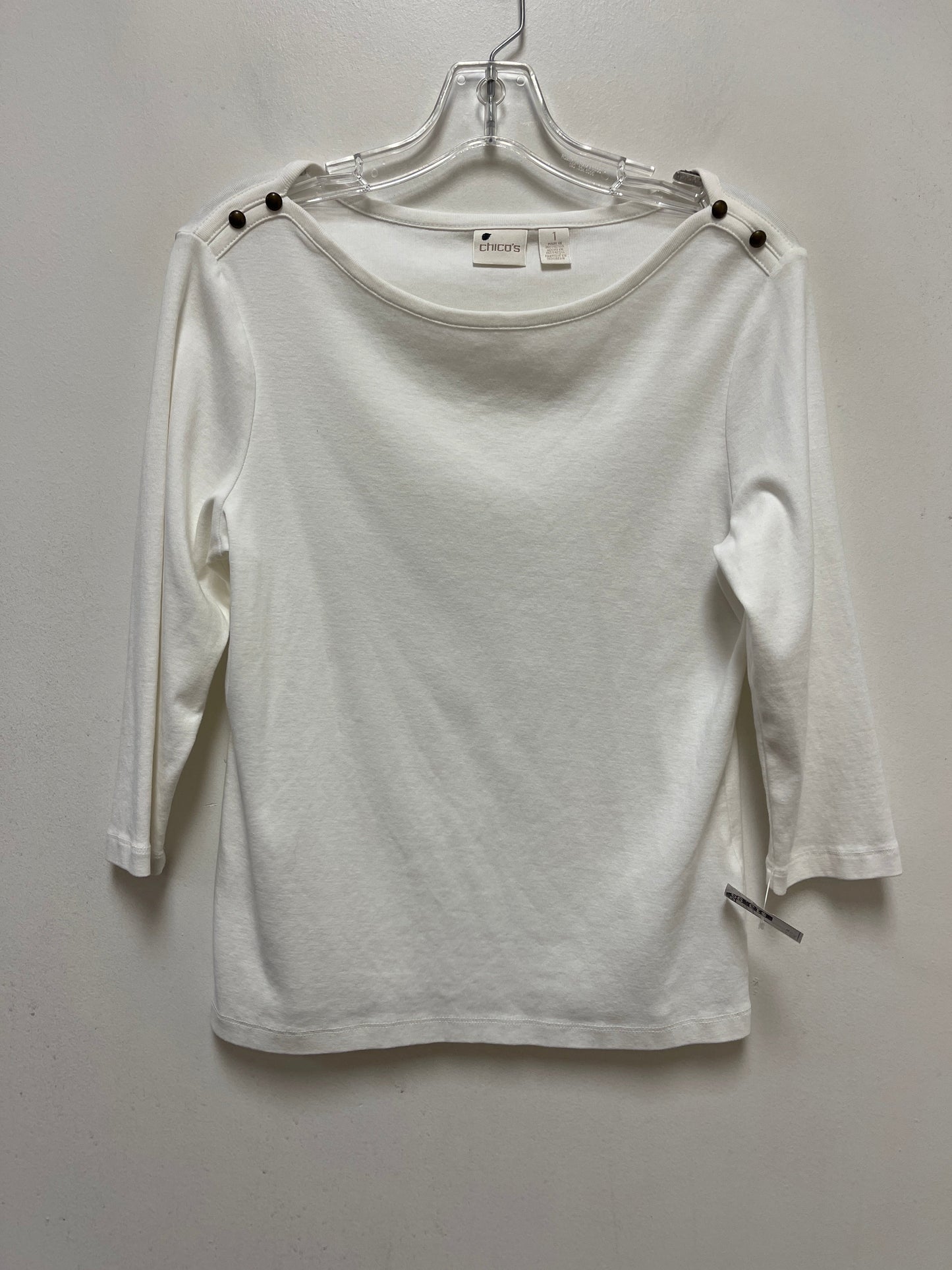 White Top Long Sleeve Chicos, Size M