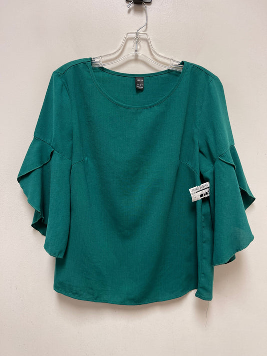 Green Top Short Sleeve Shein, Size M