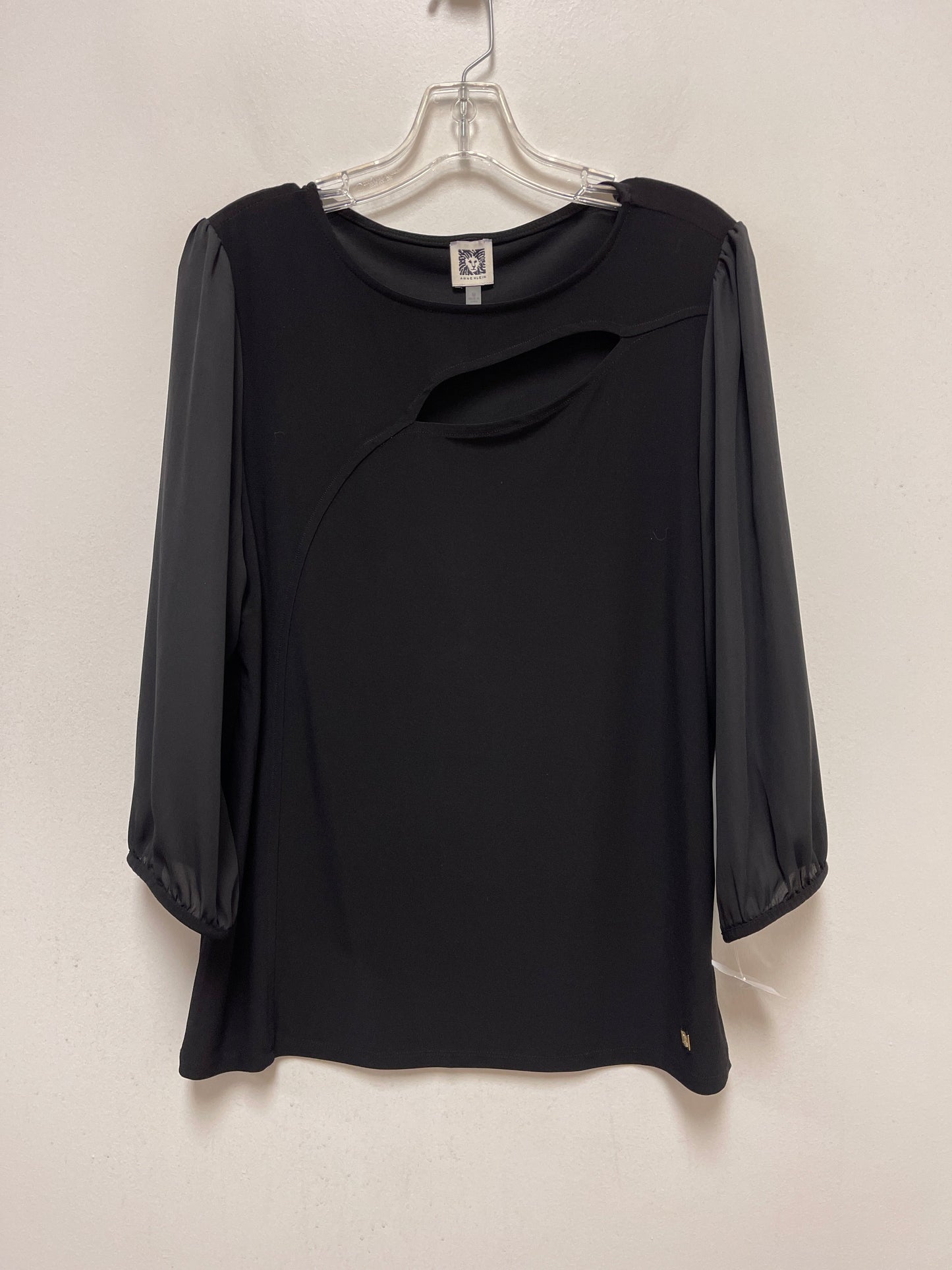 Black Top Long Sleeve Anne Klein, Size M