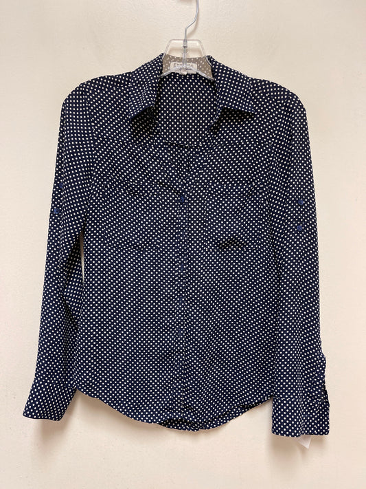 Polkadot Pattern Top Long Sleeve Express, Size Xs