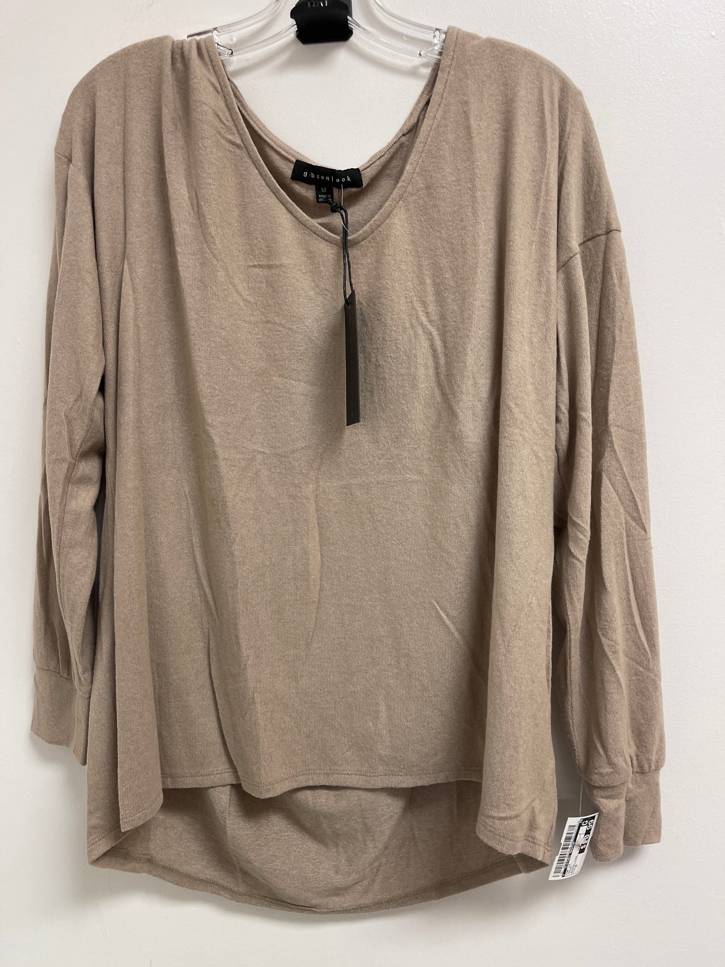 Brown Top Long Sleeve Clothes Mentor, Size M