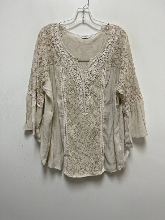 Cream Top Long Sleeve Westport, Size L