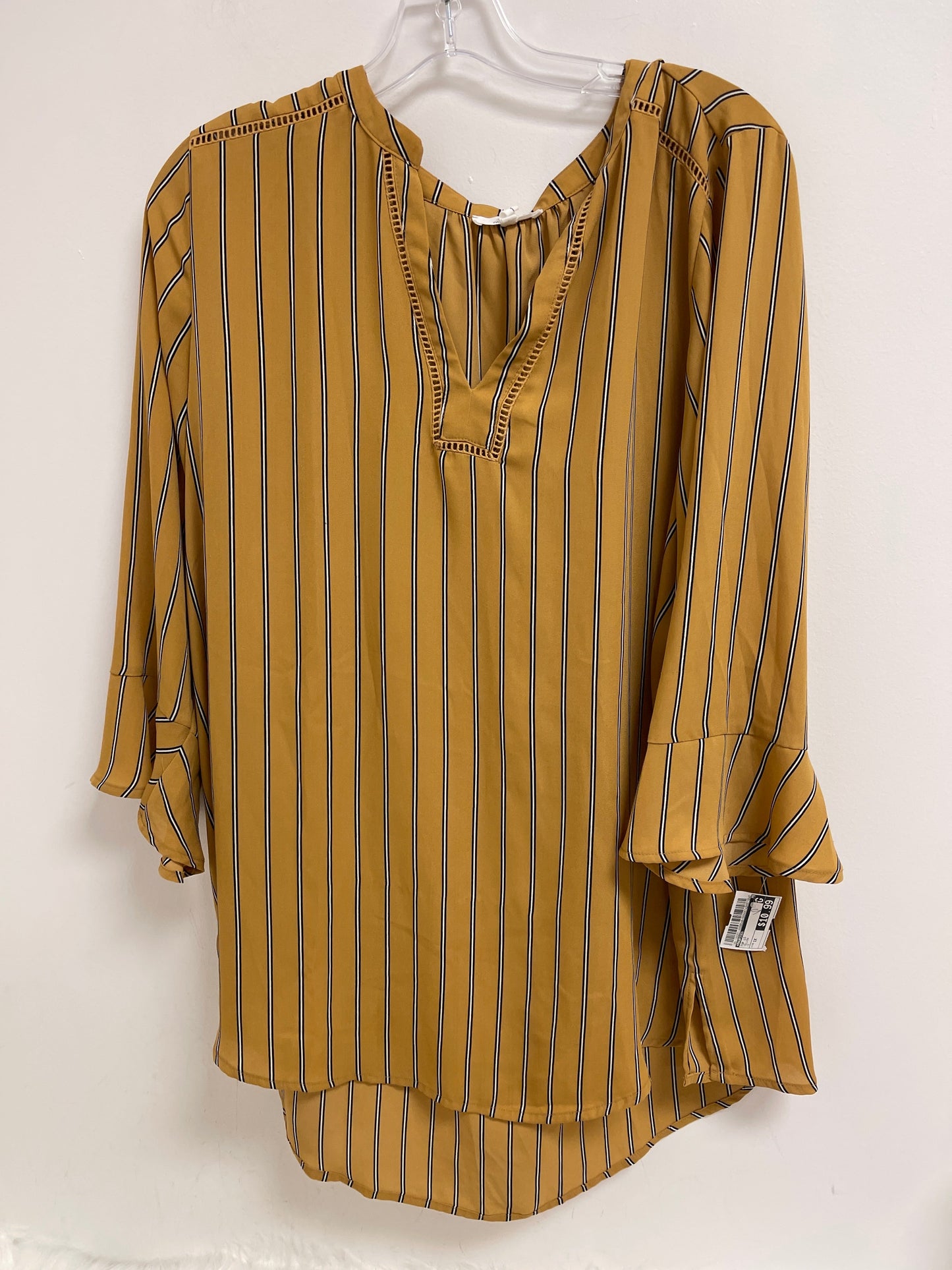 Yellow Top Long Sleeve Maurices, Size 1x