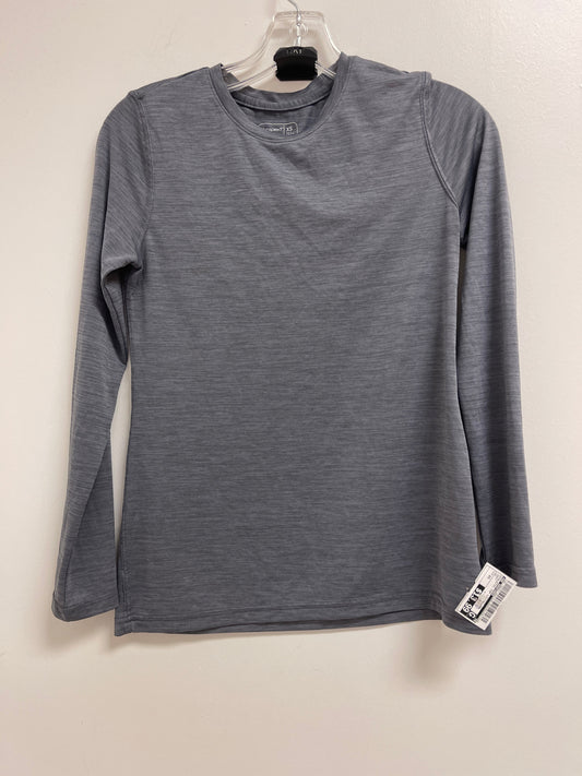 Grey Athletic Top Long Sleeve Collar Be Inspired, Size Xs
