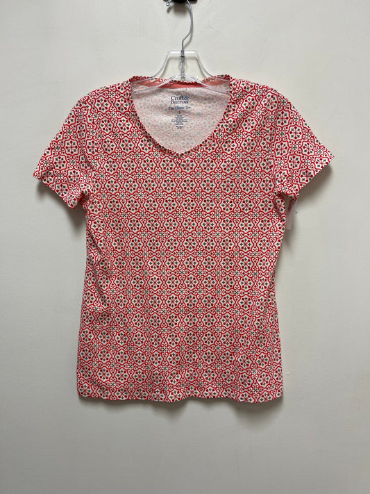 Red & White Top Short Sleeve Croft And Barrow, Size S