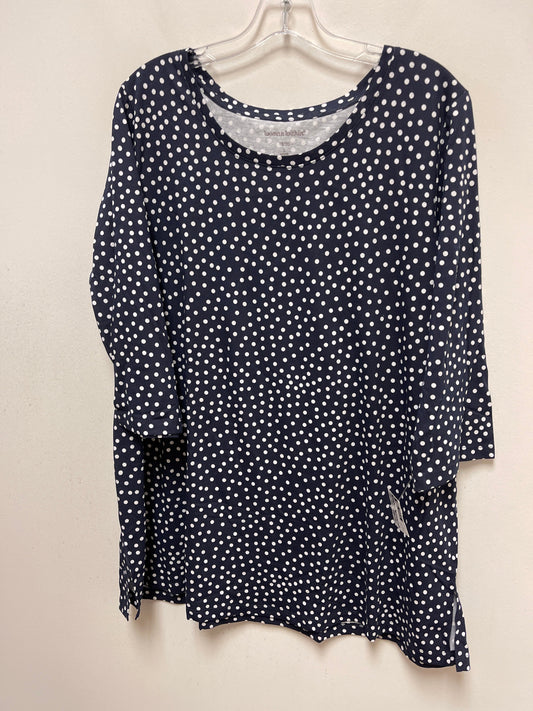 Polkadot Pattern Top Long Sleeve Woman Within, Size L