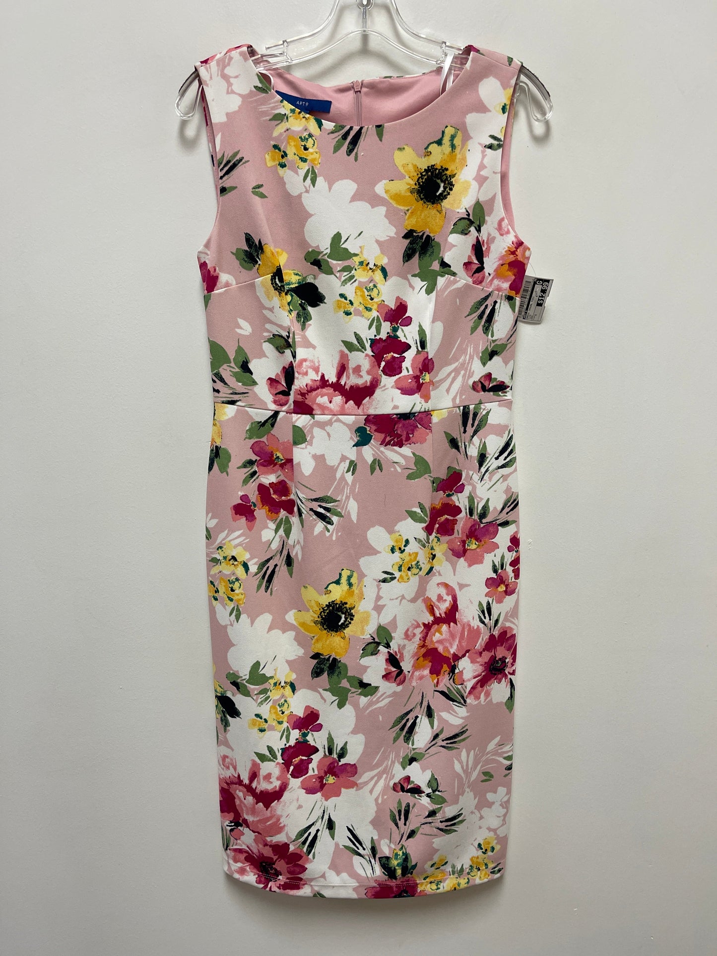 Pink Dress Casual Midi Apt 9, Size S
