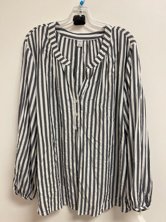Striped Pattern Top Long Sleeve Old Navy, Size 2x
