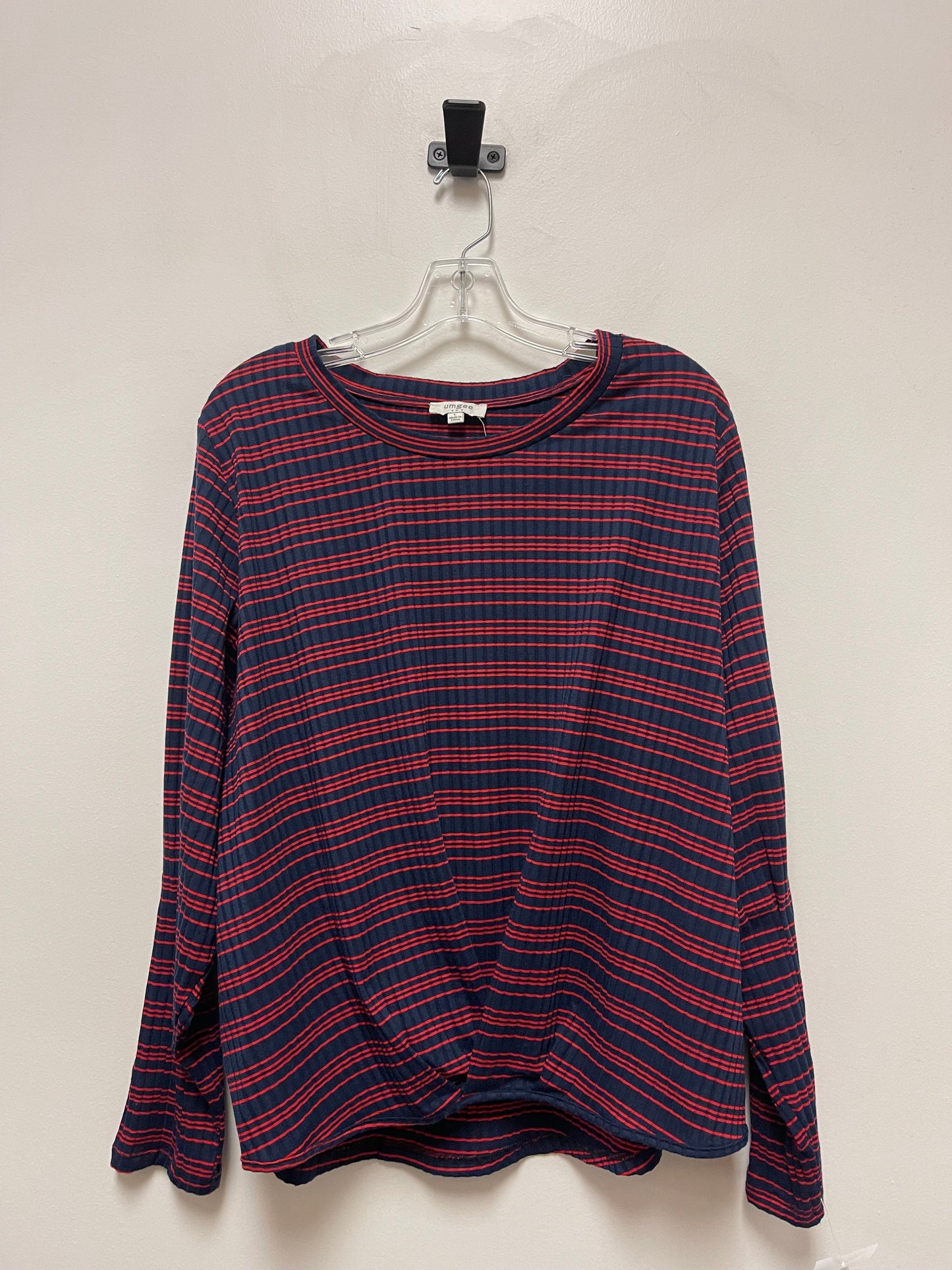 Blue & Red Top Long Sleeve Umgee, Size L