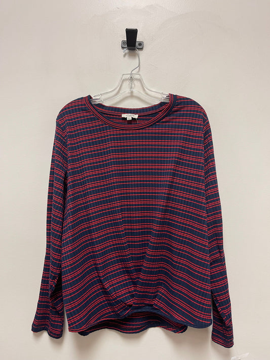 Blue & Red Top Long Sleeve Umgee, Size L