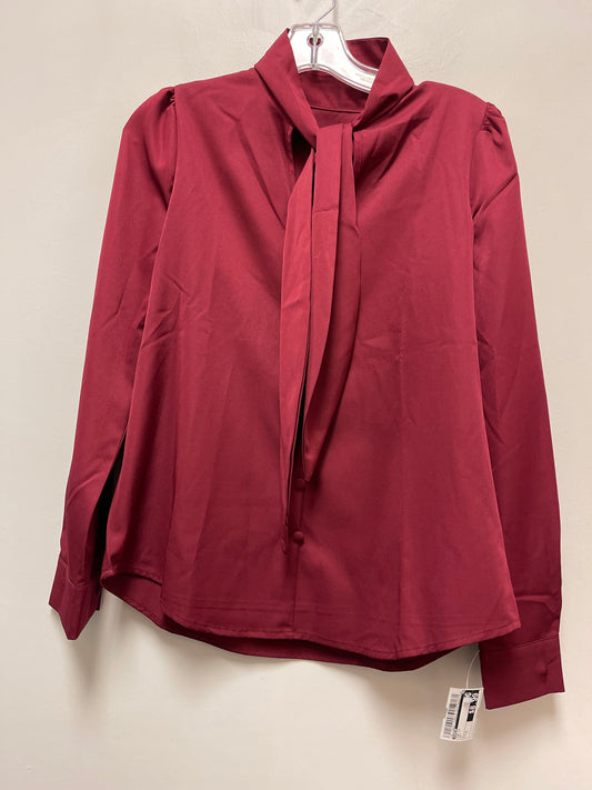 Red Top Long Sleeve Shein, Size S