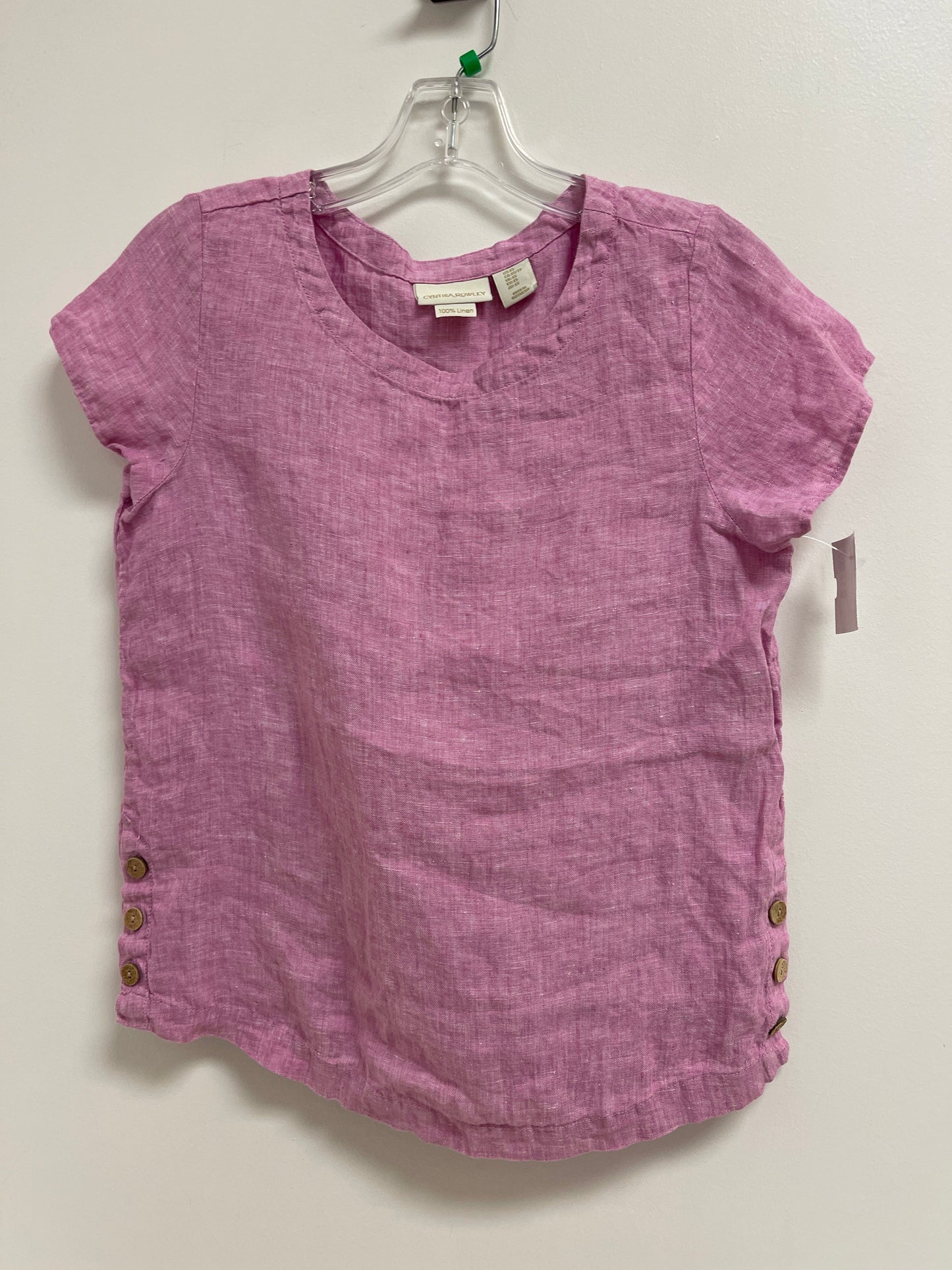 Pink Top Short Sleeve Cynthia Rowley, Size Xs