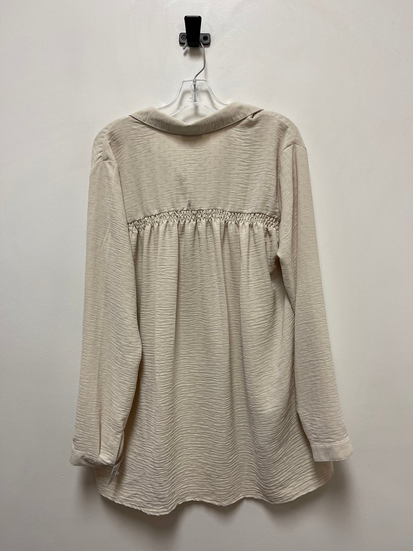 Cream Tunic Long Sleeve Wonderly, Size L