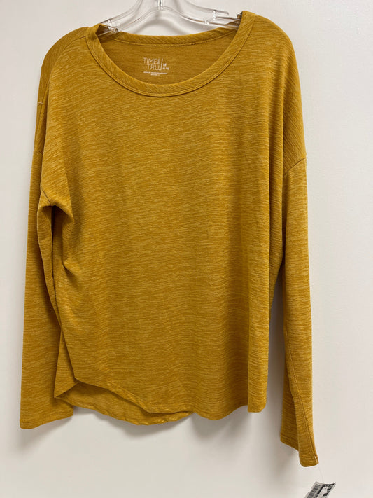 Yellow Top Long Sleeve Time And Tru, Size M