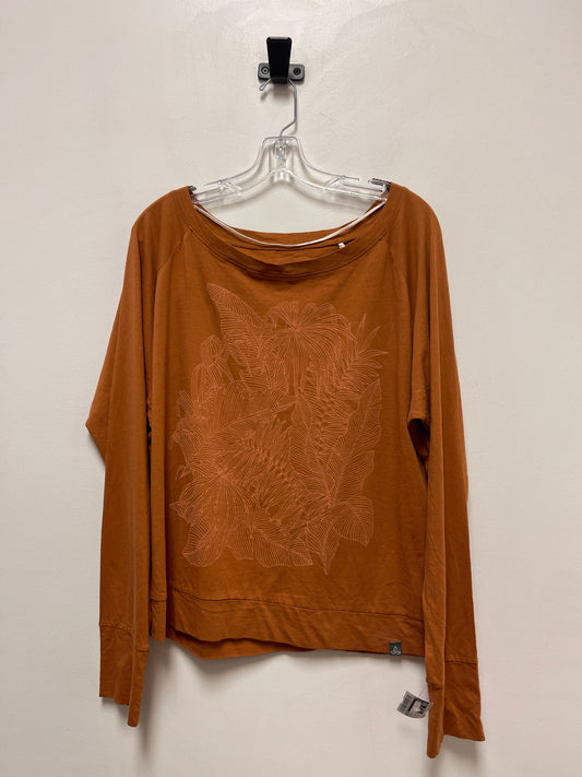 Orange Top Long Sleeve Prana, Size Xl