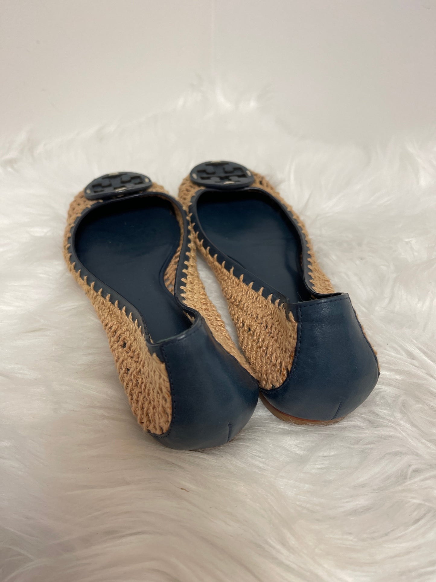 Blue & Cream Shoes Designer Tory Burch, Size 7